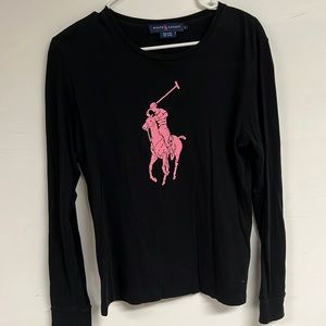 Ralph Lauren Breast Cancer Long Sleeve T Shirt